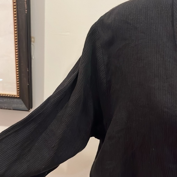 David Dart Collection Vintage Linen Black Jacket Large Made in USA - Picture 6 of 12